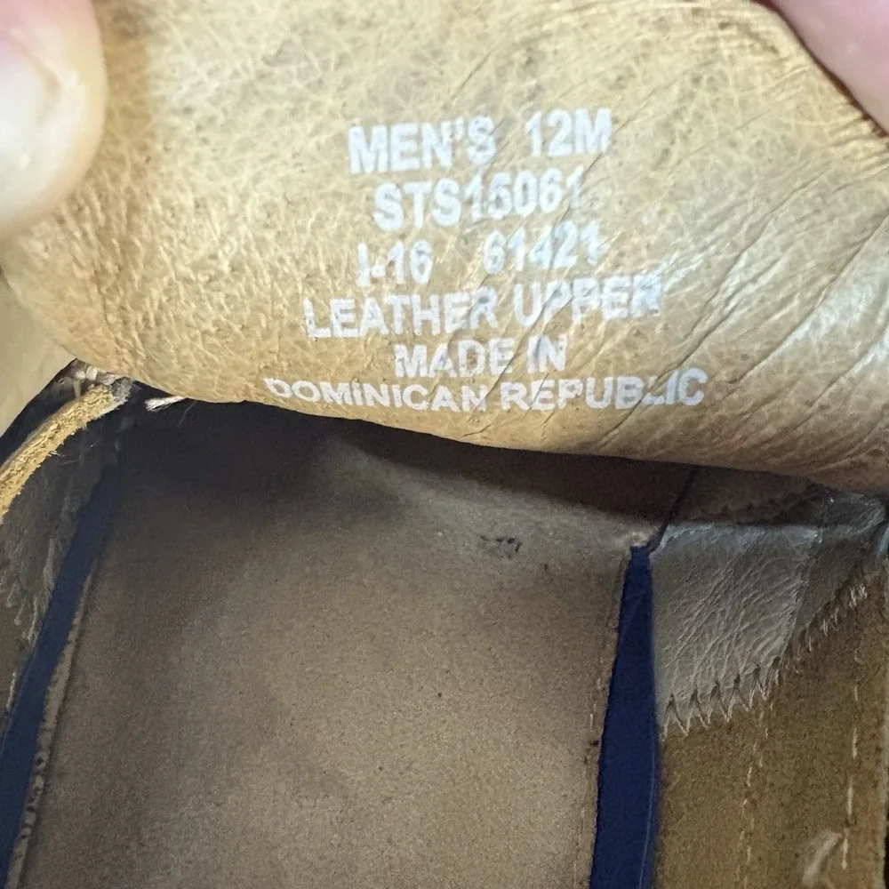 Sperry Top Sider Leather Boat Shoes Size 12M Memory Foam STS15061‎